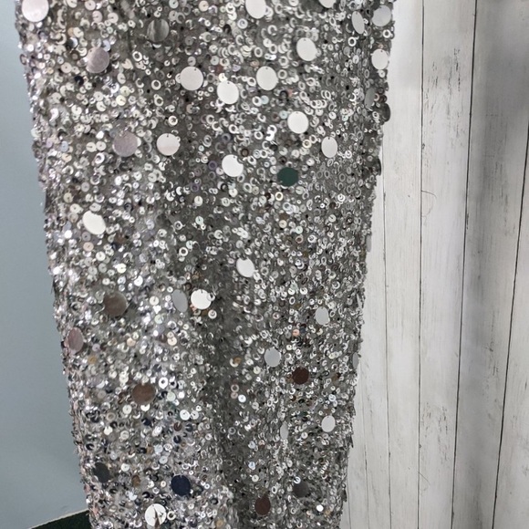 X by NBD Presley Embellished Gown in Silver - Picture 4 of 10